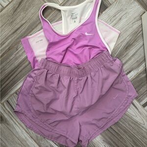 Nike Purple Athletic Tank and Shorts Set